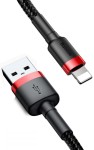 Baseus Kevlar USB-Cable with Lightning 1.5A 2 m - Red/Black