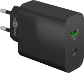 Dual USB Quick Charger PD/QC (45 W) black - Charging adapter with 1x USB-C™ port (Power Delive