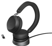 Jabra Evolve2 75 Trådløs Kabling Headset Sort
