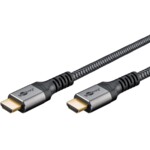 High Speed HDMI™ Cable with Ethernet, 15 m, Sharkskin Grey, 15 m - HDMI™ connector male (type A) > HDMI™ connector ma
