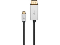 USB-C™ to DisplayPort Adapter Cable, 2 m, silver, Black - USB-C™ connector > DisplayPort connector