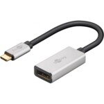 USB-C™ to DisplayPort Adapter, silver, Black - USB-C™ connector > DisplayPort port