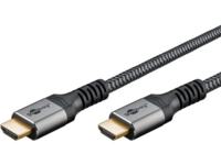 High Speed HDMI™ Cable with Ethernet, 1 m, Sharkskin Grey, 1 m - HDMI™ connector male (type A) > HDMI™ connector ma