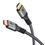 Ultra High Speed HDMI™ Cable, 2 m, Sharkskin Grey, 2 m - HDMI™ connector male (type A) > HDMI™ connector ma