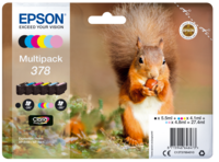 Epson Multipack 378 Sort Gul Cyan Magenta Lys magenta Lys cyan Blæk C13T37884010