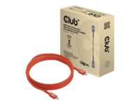 Club 3D USB Type-C kabel 4m Rød