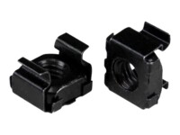 StarTech.com M6 Cage Nuts - 100 Pack, Black - M6 Mounting Cage Nuts for Server Rack & Cabinet (CABCAGENT62B) Burmøtrik Sort