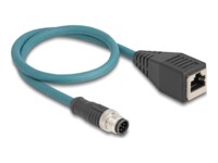 DeLOCK CAT 6a S/FTP 50cm Netværkskabel Sort