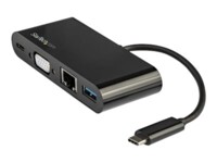 StarTech.com USB C Multiport Adapter - Mini USB-C Dock w/ VGA Video - 60W Power Delivery Passthrough - USB Type-A 5Gbps - (DKT30CVAGPD) Dockingstation