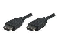 Manhattan HDMI Cable, 1080p@60Hz (High Speed), 7.5m, Male to Male, Black, Fully Shielded, Gold Plated Contacts, Lifetime Warranty, Polybag HDMI-kabel 7.5m Sort