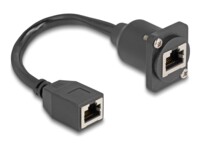 DeLOCK CAT 5e Afskærmet parsnoet (STP) 20cm Forlængerkabel til netværk Sort