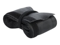 Delock Braided Sleeving with Hook-and-Loop Fastener 10m Sort