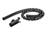 StarTech.com 2.5m (8.2ft) Cable Management Sleeve - Spiral - 1' (25mm) Diameter - W/ Cable Loading Tool - Black (CMSCOILED2) 2.5m Sort