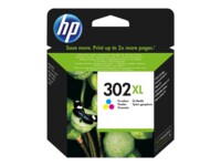 HP 302XL Farve (cyan, magenta, gul) 300 sider Blæk