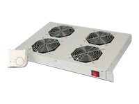 Digitus DN-19 FAN-4-HO Bakke til blæser i rack 1-pack Grå