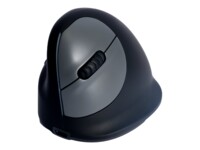 R-Go HE Mouse Ergonomisk mus, Medium (165-195mm), Venstre, Trådløs Trådløs Sort Sølv