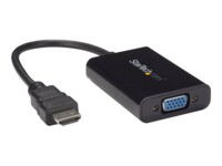 StarTech.com HDMI to VGA Video Adapter Converter with Audio for Desktop PC / Laptop / Ultrabook - 1920x1080 Videoadapter 25cm Sort