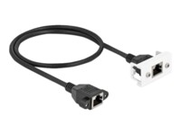DeLOCK CAT 6a S/FTP 50cm Netværkskabel Sort/hvid