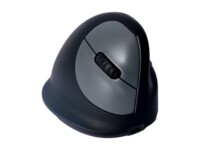 R-Go HE Mouse Ergonomisk mus, Stor (over 185mm), Højre, Trådløs Trådløs Sort Sølv