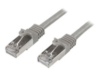 StarTech.com 3m CAT6 Ethernet Cable, 10 Gigabit Shielded Snagless RJ45 100W PoE Patch Cord, CAT 6 10GbE SFTP Network Cable w/Strain Relief, Grey, Fluke Tested/Wiring is UL Certified/TIA - Category 6 - 26AWG (N6SPAT3MGR) CAT 6 Kabel med afskærmning med fol