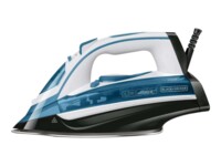 BLACK+DECKER BXIR2402E Dampstrygejern 2400W Sort Blå Hvid