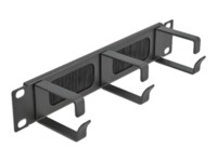 Delock Cable Management Brush Strip with 3 hooks Sort