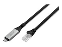 DIGITUS CAT 6a S/FTP 3m Netværkskabel Sort