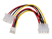 Akyga 4-PIN intern strøm (female) - 4-PIN intern strøm 4-PIN mini-strømforsyningsforbinder Sort Rød Gul 15cm Strømforsyningsadapter