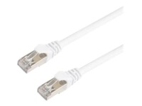 Prokord CAT 6a Kabel med afskærmning med folie og kobberfletning (SFTP 7m Netværkskabel Hvid