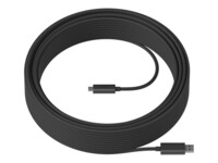 Logitech Strong USB 2.0 / USB 3.0 / USB 3.1 USB Type-C kabel 25m Sort
