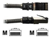 PatchSee PCI6Patch CAT 6a Kabel med folie og kobberfletning (FTP) 1.5m Patchkabel Sort
