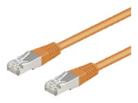 goobay CAT 5e Foldet uskærmet snoet par (F/UTP) 50cm Netværkskabel Orange