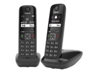 Gigaset AS690 Duo Trådløs telefon Ingen nummervisning Sort