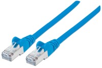 Intellinet Network Patch Cable, Cat6, 0.5m, Blue, Copper, S/FTP, LSOH / LSZH, PVC, RJ45, Gold Plated Contacts, Snagless, Booted, Polybag CAT 6 SFTP, PiMF 50cm Netværkskabel Blå