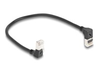 DeLOCK CAT 6a S/FTP 25cm Patchkabel Sort