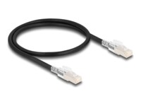 DeLOCK CAT 6a S/FTP 50cm Netværkskabel Sort