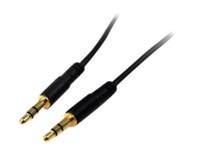 StarTech.com 3.5mm Audio Cable - 10 ft - Slim - M / M - AUX Cable - Male to Male Audio Cable - AUX Cord - Headphone Cable - Auxiliary Cable (MU10MMS) Audiokabel 3m Sort