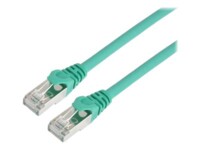 Prokord CAT 6a Kabel med afskærmning med folie og kobberfletning (SFTP 30cm Netværkskabel Grøn