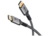 goobay plus series DisplayPort kabel 2m Sort Grå