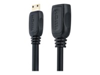 StarTech.com 5in Mini HDMI to HDMI Adapter, 4K High Speed HDMI Adapter, 4K 30Hz Ultra HD High Speed HDMI Adapter, HDMI 1.4, Gold Plated Connectors, UHD Mini HDMI Adapter 4K, Black - Mini HDMI to HDMI Converter HDMI adapter 1.3cm Sort