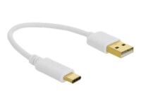 Delock USB Type-C kabel 15cm Hvid