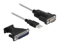 Delock USB/serialkabelsæt Sort Transparent