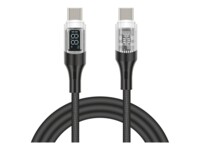 DeLOCK USB 2.0 USB Type-C kabel 2m Sort Transparent