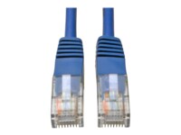 Eaton Tripp Lite Series Cat5e 350 MHz Molded (UTP) Ethernet Cable (RJ45 M/M), PoE - Blue, 1 ft. (0.31 m) CAT 5e Ikke afskærmet parsnoet (UTP) 30cm Patchkabel Blå