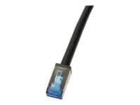 LogiLink Professional CAT 6a Kabel med afskærmning med folie og kobberfletning (SFTP 7.5m Patchkabel Sort