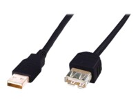 DIGITUS USB forlængerkabel 1.8m Sort