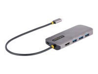 StarTech.com USB C Multiport Adapter, 4K 60Hz HDMI Video, 3-Port 5Gbps USB-A 3.2 Hub, 100W Power Delivery Passthrough, GbE, USB Type-C Mini Travel Dock with Charging, 12in/30cm Cable - USB C Laptop Docking Station (127B-USBC-MULTIPORT) USB-C Dockingstatio