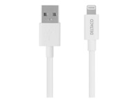 DELTACO Lightning-kabel 2m Hvid