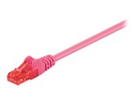 goobay CAT 6 Ikke afskærmet parsnoet (UTP) 50cm Patchkabel Magenta