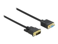 Delock Videoadapterkabel 1m Sort